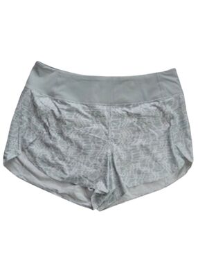 Athleta Run With It 3.5” Shorts 1X Gray Print Lined Athletic NWT